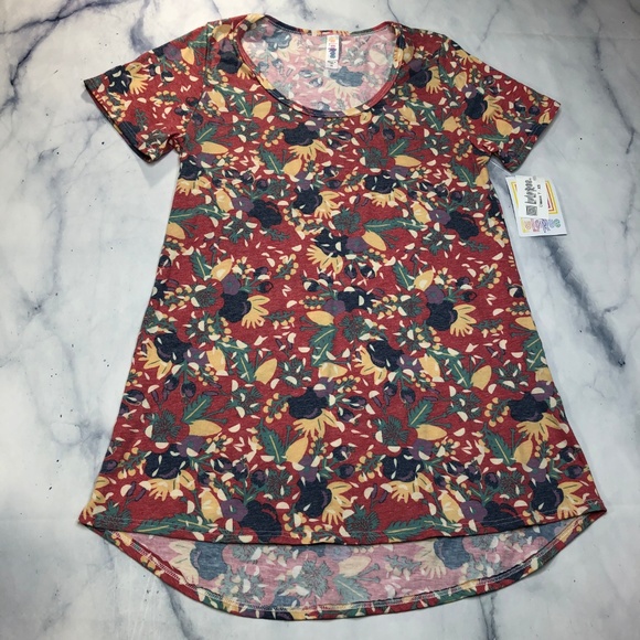 Lularoe Brushed Pastel Floral Classic Tee - Picture 7 of 7